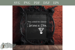 Dark Goth Storm witchy Quote They Asked for Silence svg Product Image 4