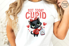 Not Today Cupid Black Cat PNG: Anti Valentine’s Day Product Image 3