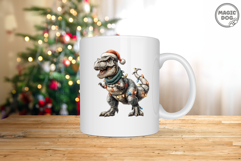 Christmas Dinosaur Trex|T-Rex with Santa Hat|Xmas Trex Product Image 4