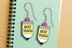 Teacher Earrings Back To School Appreciation SVG Pencil Gift Product Image 4