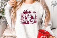 Vintage Corgi Cowboy|Retro Western Dog|Funny UFO Alien Product Image 4