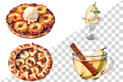 Pear Dessert | Watercolor fruit bakery sweet elegant Clipart Product Image 4