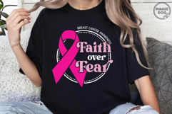 Faith over Fear Breast Cancer Awareness|Christian Cancer SVG Product Image 4