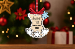 SVG My First Christmas Ornament Laser Girl Dress Newborn Product Image 2