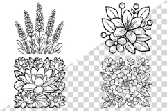 Flower Coloring Page | botanical floral rose tulip sunflower Product Image 4