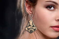 Set of Floral Nature Animal Pattern Earrings SVG Laser Gift Product Image 2
