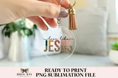 Love Like Jesus PNG | Half Leopard Print PNG for Sublimation Product Image 4