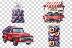 Plum PNG | Watercolor Fruit Clipart Purple Violet Splash Product Image 4