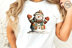 Watercolor Snowman|Christmas Holiday Cozy Winter Patchwork Product Image 3