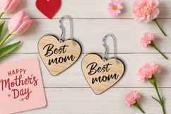 Mother's Day Earrings Gift SVG Laser Present Mom Mum Grandma Product Image 4
