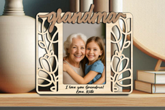 Tulip Grandma Granddaughter SVG Photo Frame Picture Laser Product Image 4