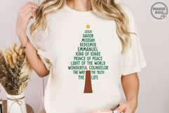 esus Names Christmas Tree|Christian Religious Holiday SVG Product Image 4