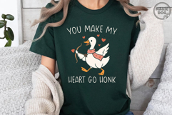 You Make My Heart Go Honk Goose Funny Cupid Goose Valentine Product Image 5