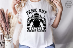 Pink out Tackle Breast Cancer|Football Awareness Ribbon Product Image 5