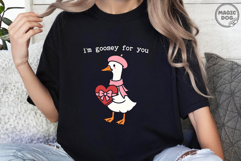 Goosey For You Valentine|Coquette Valentine Goose SVG Product Image 4