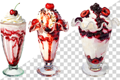 Cherry Dessert | Watercolor Fruit Summer cake pastry bakery Product Image 4