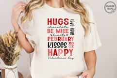 Be Mine Hugs Kisses Happy Valentine's Day XoXo PNG: February Product Image 4