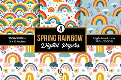 Spring Rainbow Seamless Patterns Digital Papers Product Image 1