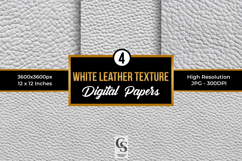 White Leather Texture Background Product Image 1