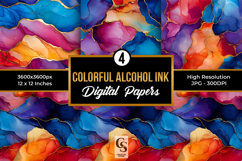 Colorful Alcohol Ink Background Patterns Product Image 1