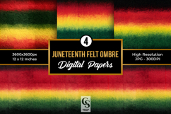 Juneteenth Felt Ombre Digital Papers Product Image 1