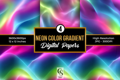 Neon Gradient Glow Digital Papers Product Image 1