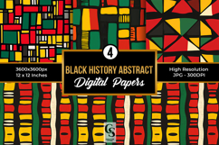 Abstract Juneteenth Black History Patterns Product Image 1