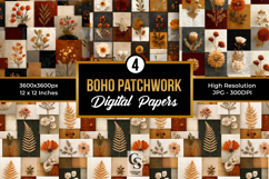 Boho Patchwork Floral Seamless Patterns Product Image 1