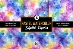 Pastel Watercolor Blotches Digital Papers Product Image 1