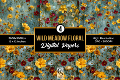 Wild Meadow Flowers Seamless Patterns Product Image 1