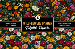 Field of Wildflowers Seamless Pattern Product Image 1