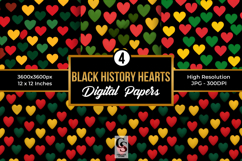 Black History Month Hearts Seamless Patterns Product Image 1