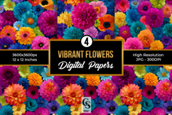 Vibrant Spring Florals Seamless Patterns Product Image 1