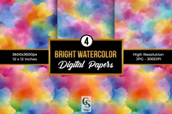 Bright Watercolor Texture Seamless Patterns Product Image 1