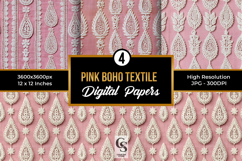 Pink Boho Macrame Textile Seamless Patterns Product Image 1