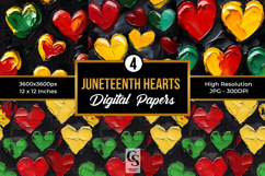 Black History Impasto Hearts Patterns Product Image 1