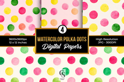 Watercolor Summer Polka Dots Pattern Product Image 1