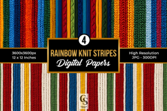 Rainbow Knitted Stripes Seamless Patterns Product Image 1