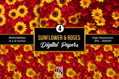 Sunflowers and Rose Petals Patterns Product Image 1