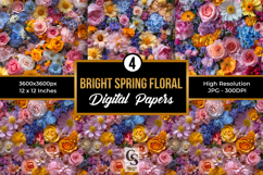 Vibrant Spring Flower Bouquet Patterns Product Image 1