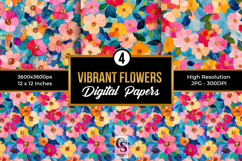 Vibrant Painted Floral Seamless Patterns Product Image 1