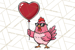 Valentines Day PNG | Valentine Chicken Sublimation Design Product Image 3