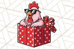 Valentines Day PNG | Valentine Chicken Sublimation Design Product Image 5