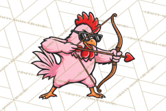 Valentines Day PNG | Valentine Chicken Sublimation Design Product Image 3
