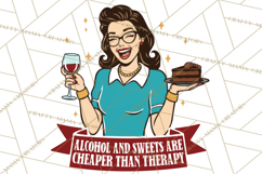 Retro Sarcastic Fifties Housewife PNG | Funny Sublimation Product Image 4