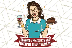 Retro Sarcastic Fifties Housewife PNG | Funny Sublimation Product Image 4