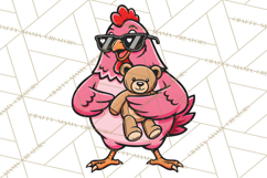 Valentines Day PNG | Valentine Chicken Sublimation Design Product Image 4