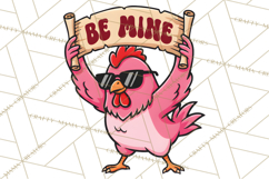 Valentines Day PNG | Valentine Chicken Sublimation Design Product Image 3