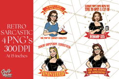 Retro Sarcastic Fifties Housewife PNG | Funny Sublimation Product Image 1