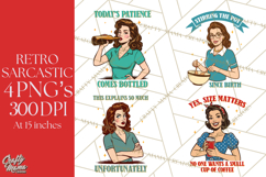 Retro Sarcastic Fifties Housewife PNG | Funny Sublimation Product Image 1